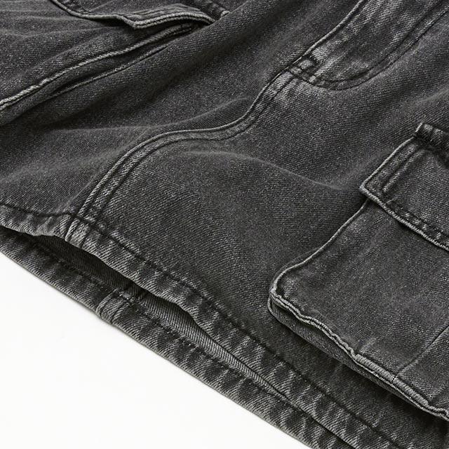 LAP Vintage Cargo Mini Denim Skirt Aq2Ds460