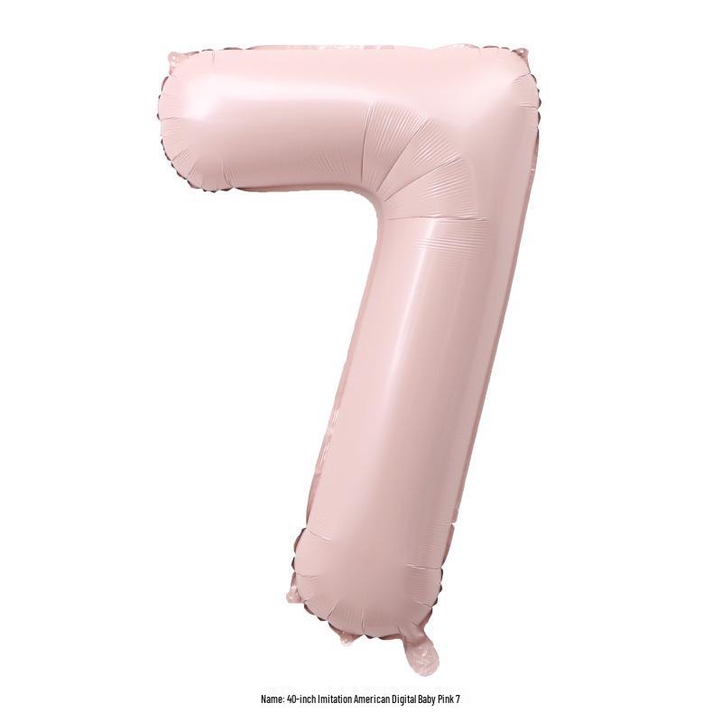 40-Inch Baby Pink & Blue Number Balloons for 100-Day or First Birthday Party Decorations