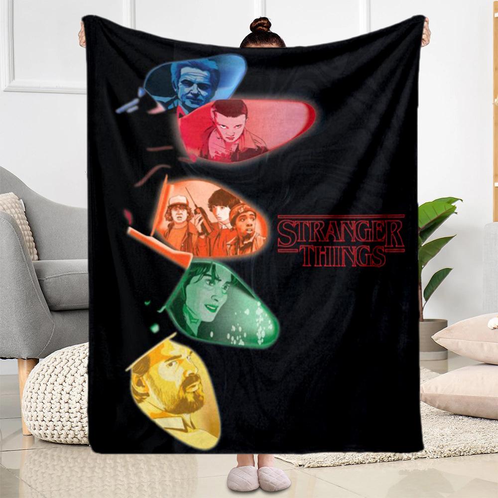 Stranger Things Blanket Suitable for sofas,travel, living rooms also a good gift for friends and family Suitable for all seasons.