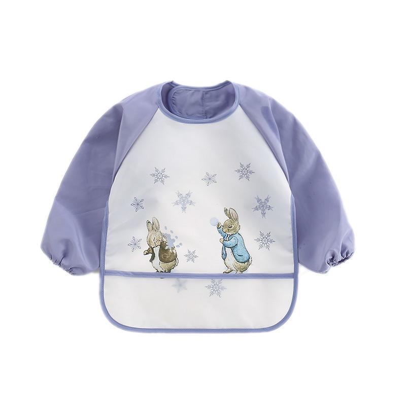 Cute Baby Bibs Toddler Baberos Bavoir Waterproof Long Sleeve Apron Cartoon Animals Children Feeding Smock Bib Baby Stuff 0-3Y