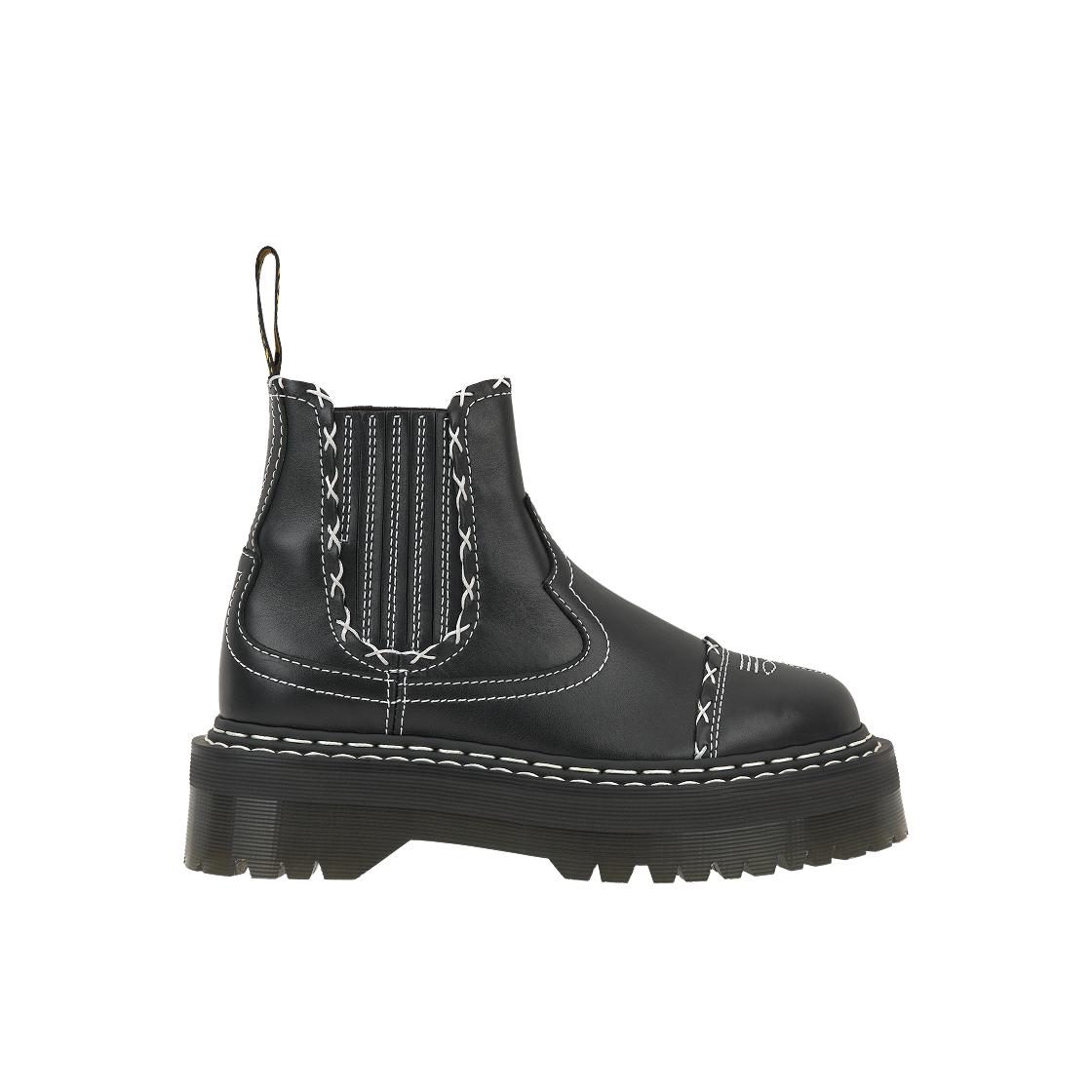 DR. Martens 2976 Gothic Fashion Kurze Chelsea Boots Unisex Stiefel Schwarz 31430001 36