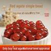 Cuentas de Ágata Roja Natural: Cuentas de Agujero Grande para Pulseras DIY, Collares y Accesorios de Joyería