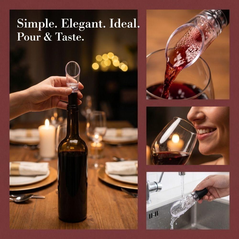 4pcs Eco Friendly Decanter Spout PC Wine Accessories Bar Accessories Wine Aerator Pourer Party Use