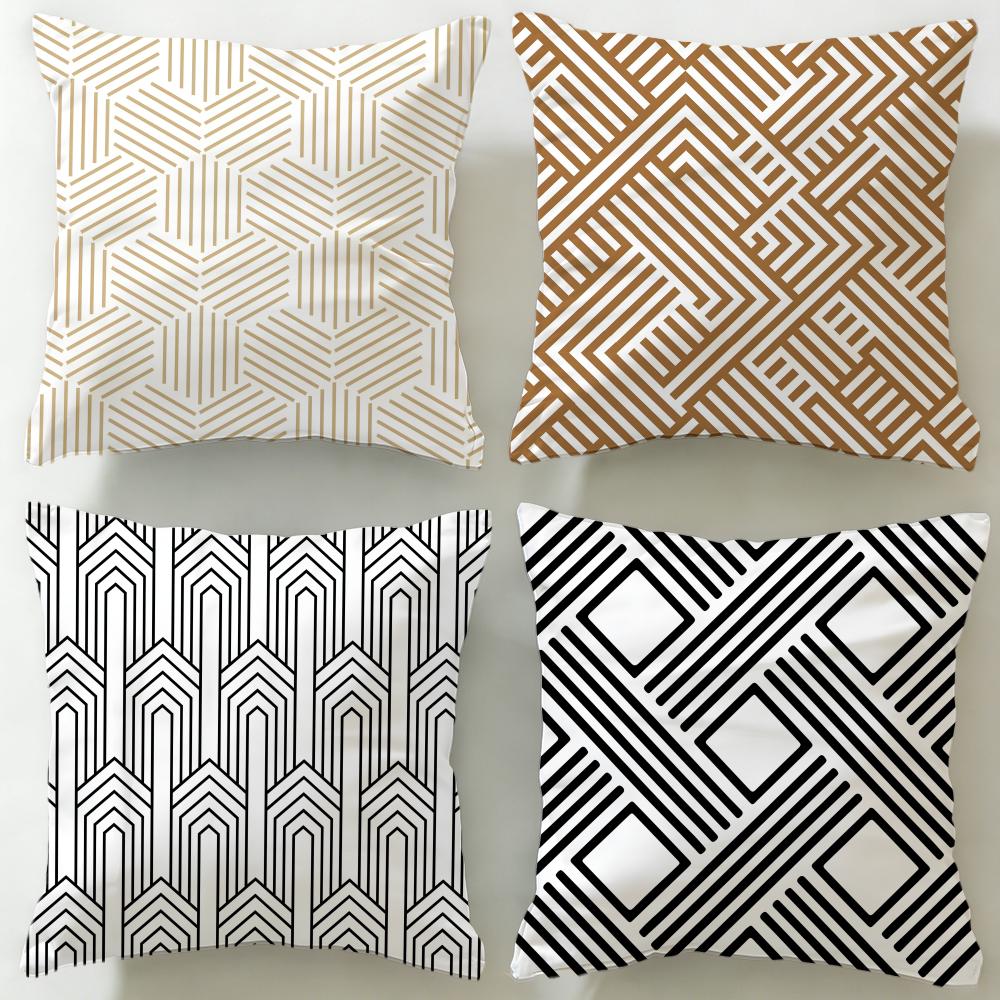 Triangle Array Cushion Cover Soft EasyWash Pillow Case Versatile for Couch Bed Travel and Office
