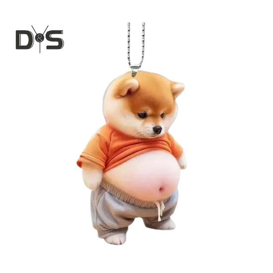 

Автомобильная подвеска Fat Belly Cat Car Подвеска Украшение Легкий акриловый подвесной декор Автомобильное зеркало Окна Сумки Подвеска 8 cm