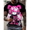 Hot Selling Summer Fashionable Men's Cartoon Printed Breathable Soft Round Neck T-shirt Outdoor Urban Casual Top