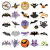 50PCS Halloween Purple Bat Stickers Streetwear Laptop Happy Halloween Elements Harajuku Wall Bar Fashion Living Room Sticker