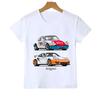 New Fun Car Cartoon Printed Summer Casual Cotton Boys and Girls High Quality Short Sleeve Top Tshirt