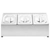 Récipient Gastronorm - vidaXL - GN 1/6 - Acier Inoxydable - 3 Bacs - Couvercles Inclus