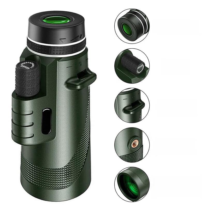 Miflame 40x60 Outdoor Monocular with Smartphone Adapter