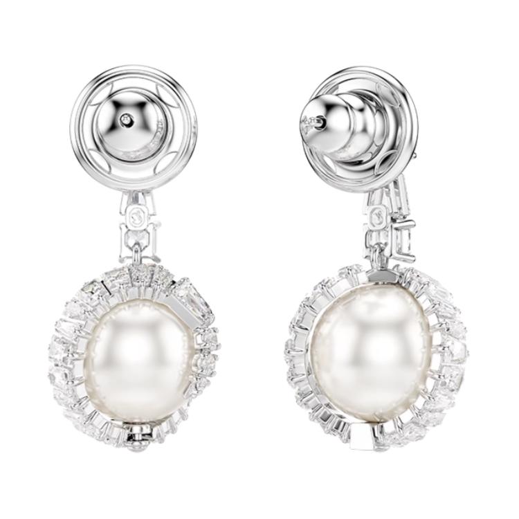 Swarovski Snake Year Original Design Imitation Crystal Imitation Pearl Alloy Silver Plated Gold Plated Rhodium Plated Cubic Zirconia Earrings 5714668