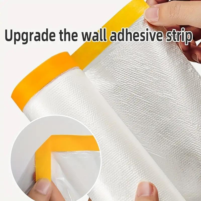 Pre-Taped Masking Film Protection PE Covering Cloth Tape for Living Room Furniture Dust-proof Spray Paint Automobile Painting