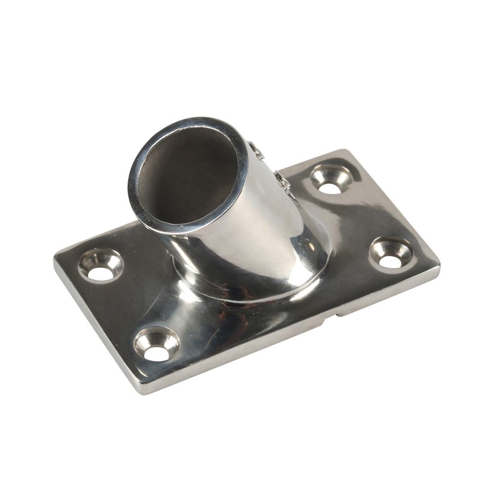 2Pcs 60 Degree 7/8" 22mm Rectangular Base Set For Marine Boat Hand Rail Fittings