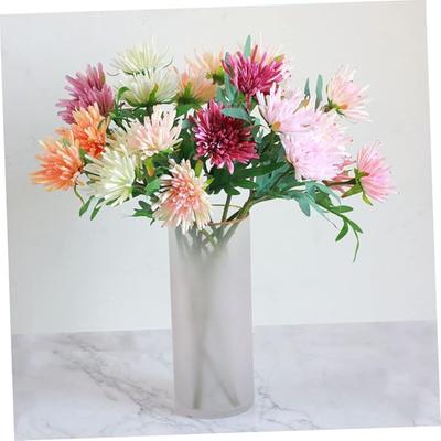 6pcs Wedding Bouquet Plant Decorations Wedding Floral Fake Plants Artificial Bouquet Artificial Flowers Chrysanthemum Hydrangea Nordic