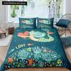 Kid Underwater World Oasis King Queen Duvet Cover Ocean Fish Coral Bedding Set Marine Life Quilt Cover Polyester Comforter Cover