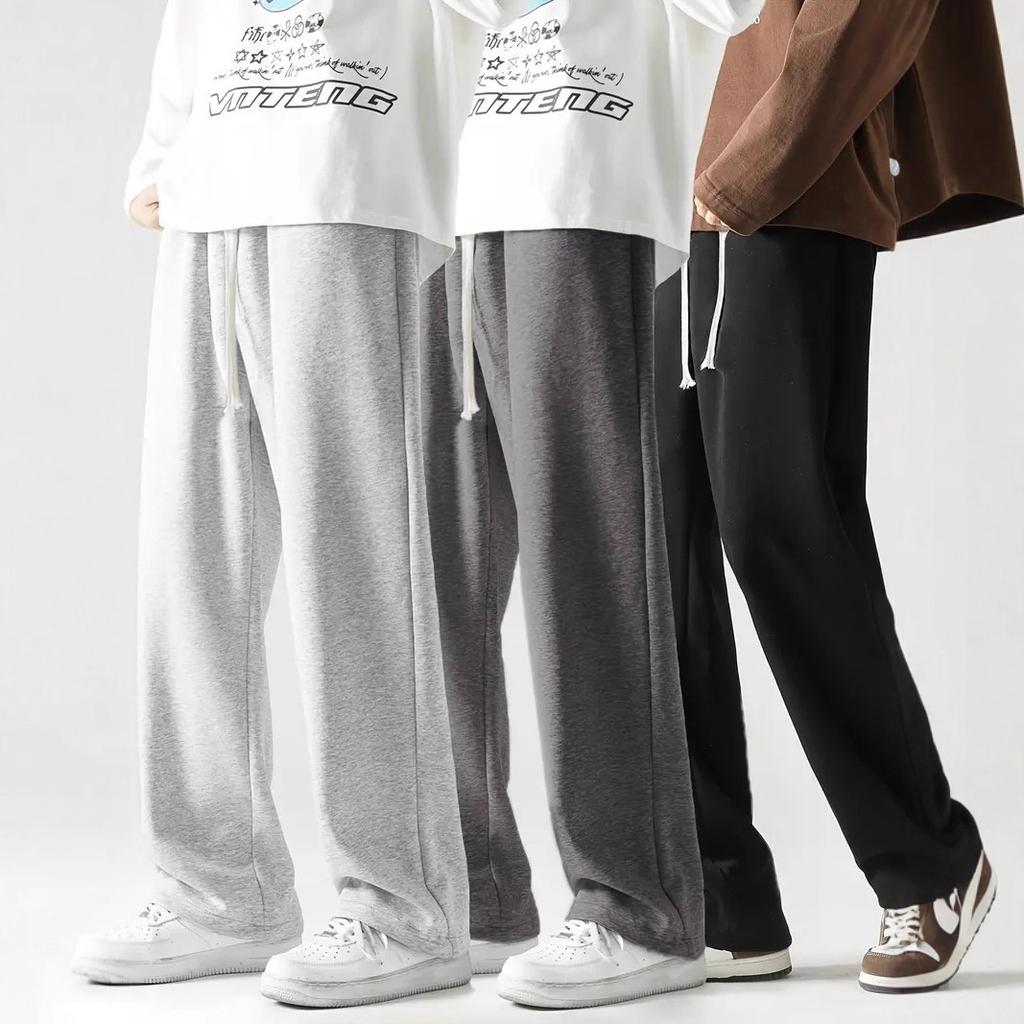 Versatile wide-leg pants for men and women, new loose straight-leg pants, spring and autumn, casual sports outdoor wide-leg sweatpants