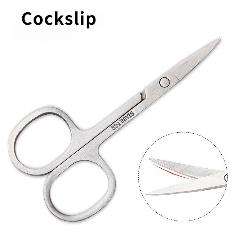 

Stainless Steel Grooming Scissors Set - 3-Tip Design (Round/Upturned/Straight) for Eyebrows, Eyelashes, Nose Hair & Nail Care