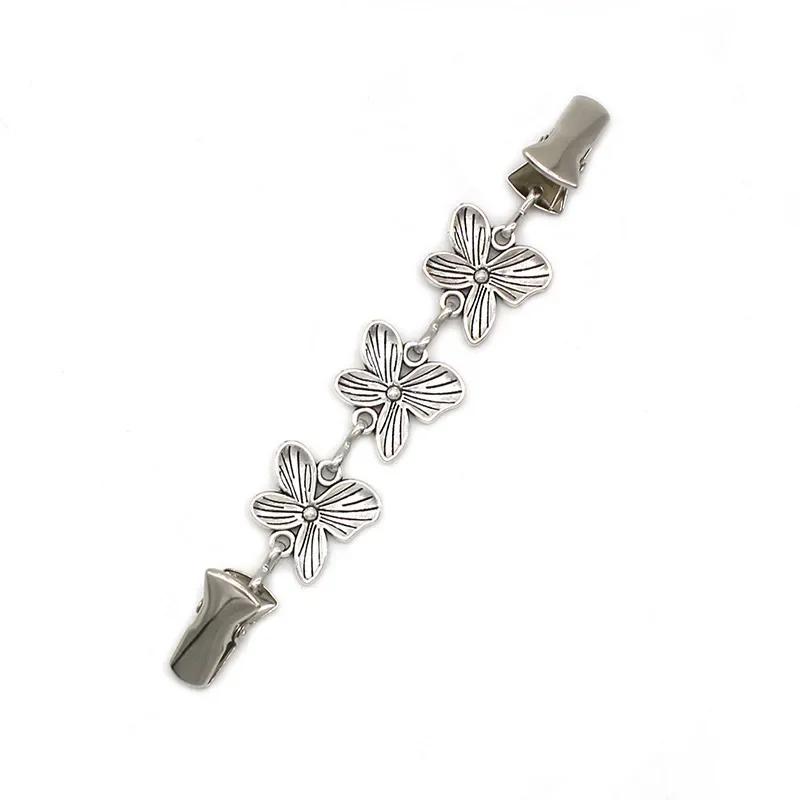 1 Pair New Blouse Shirt Lapel Collar Cardigan Clip Women Girls Vintage Shiny Crystal Pin Brooch Cape Cloak Clasp Fixing Clip