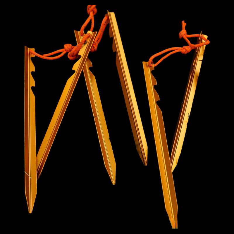 ZISIZ 18cm Triangular Aluminum Alloy Tent Stakes