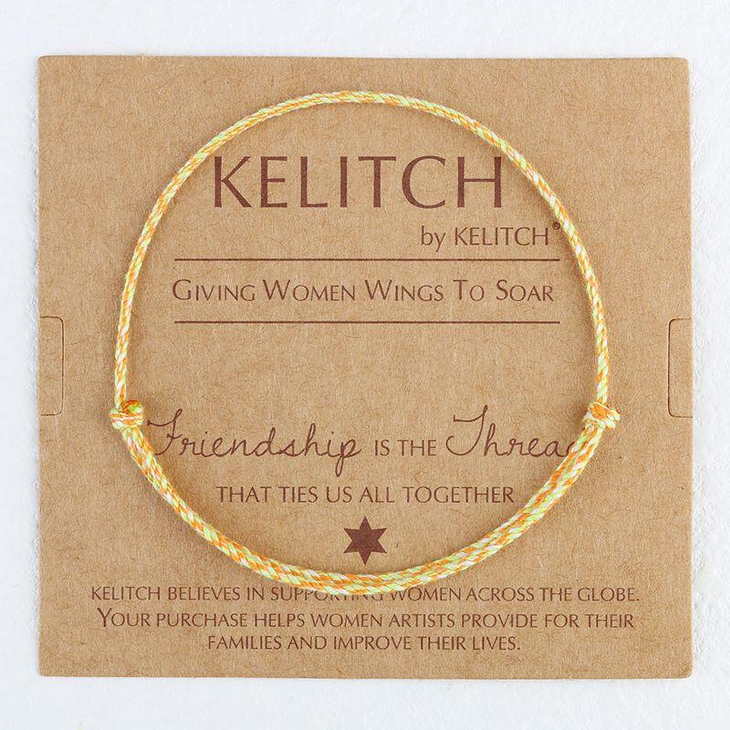 

Kelitch Минималистичный Браслет на Удачу Ручной работы Плетеный Шнурок на Удачу Нишевые Украшения Циси Парный Шнурок Студенческий 24cm Yellow(AZX-2319I)