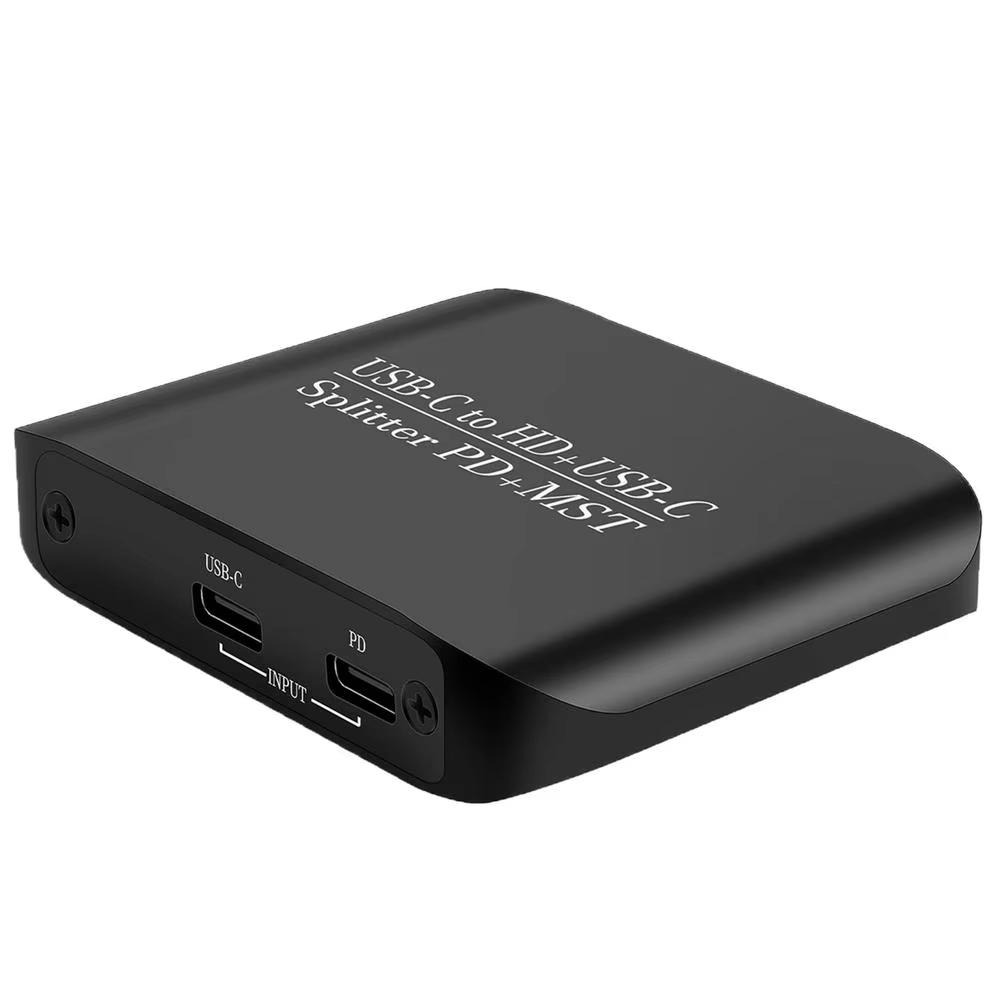 Type-C To HDTV Compatible/USB-C4k60Hz MST Display Port SST Allocator Type-C Allocator PD Power Supply Dual Display Expansion