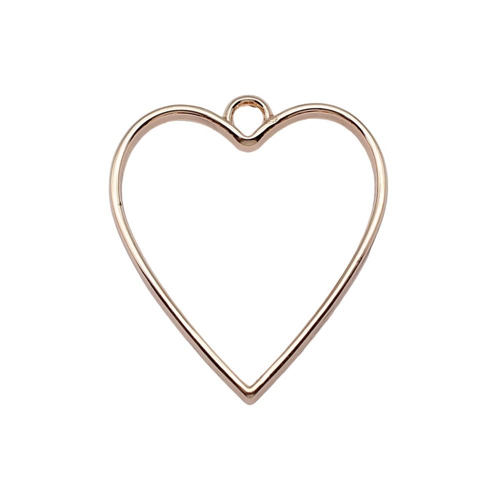 Geometric Openwork Resin Charms MOON HEART Pendants Multi Color Alloy Jewelry Component