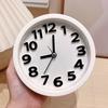Square Round Alarm Clock Small Silent Table Alarm Clock Wake Up Clock Battery Powered Portable Alarm Clock