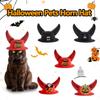 1pc Halloween Horn Hat for Small Dogs Cats Adjustable Party Costume with Funny Devil Horns Cute Pet Cosplay for Halloween Party