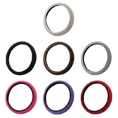 Soft Fiber Steering Wheel Covers Universal Car Steering Wheel Protector 37-39cm