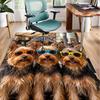 Cherry Blossom Yorkie Office Rug Chair Mat, Entryway Carpet, Suitable for Front Door, Bedroom, Living Room, Desk, Holiday Gift