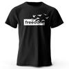 Herren Das Freedom Letter bedrucktes T-Shirt 100% Baumwolle Oversized Lustige Grafik-T-Shirts für Männer Frauen Sommer Tops