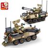 Sluban 310PCS OEF Stryker-ADS Military Air Defense System Model Building Blocks Set Educational Bricks Toy for Kids