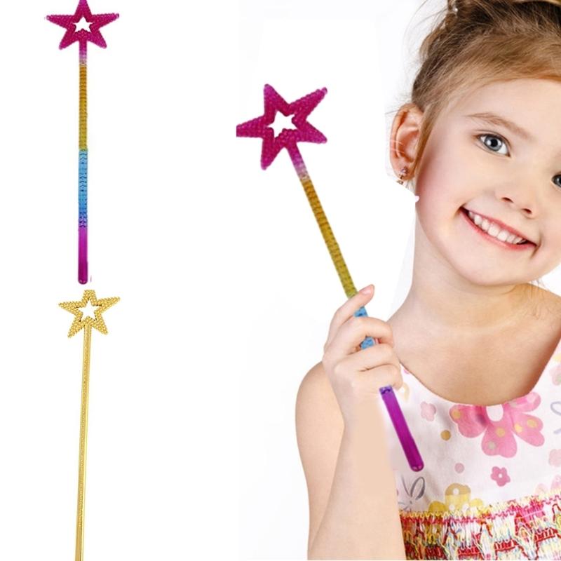 Kinder Mädchen Sternenmagie Zauberstab Feen Engels Zauberstäbe Stäbe Prinzessin Sternen Zauberstäbe Feen Zauberstab Halloween Cosplay Kostüm Requisiten