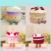 Cartoon Strawberry Cherry Rainbow Cake Plush Toy For Kids Soft Gift For Children