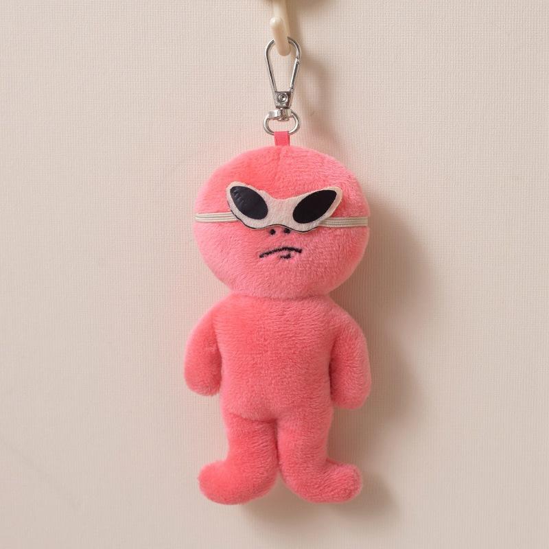 Cartoon Funny Expression Alien Doll Pendant Plush Toy Doll Bag Hanging Keychain