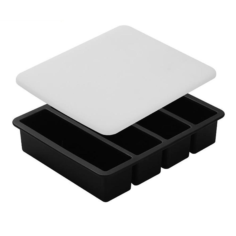 Ice Cube Tray with Lid Stackable Freezer Ice Trays Large Rectangular Ice Cube Mold Easy-Release Ice Cube Mould Kitchen Items