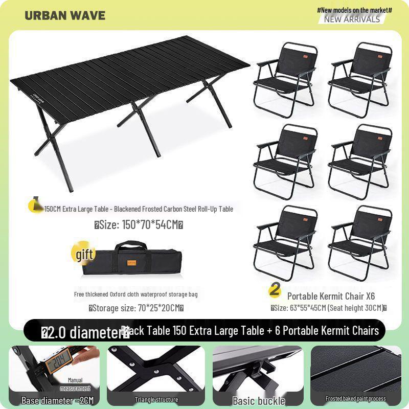 Portable Outdoor Folding Table and Chair Set for Camping and Picnic
