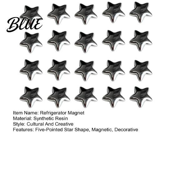 Decorative Fridge Magnets 5/10/15/20Pcs Mini Star Refrigerator Magnet 3D Five-Pointed Room Decor Accessories Memo Note Holder for Kitchen Office