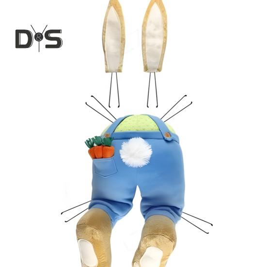 

Набор для венка с попоной и ушками пасхального кролика, крепление для венка пасхального кролика для весеннего украшения входной двери фермерского дома E