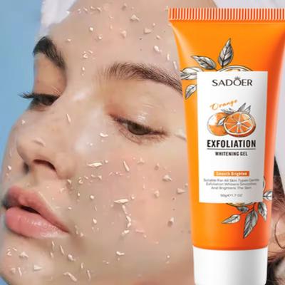 Gel Exfoliant Peeling Orange Gommage Visage Hydratant Nourrissant Réparateur Gommages Élimination des Points Noirs Nettoyant Visage Cosmétiques Coréens