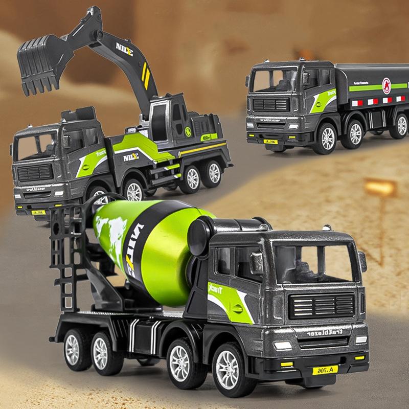 Băieți Camion Mixer Inerție Excavator Aliaj Macara Basculantă Vehicul de inginerie Jucărie