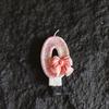 3D Birthday Candles with Pink Bow Decorations Numbers 0-9 Suitable for Birthdays Parties Festivals New Year's Celebrations