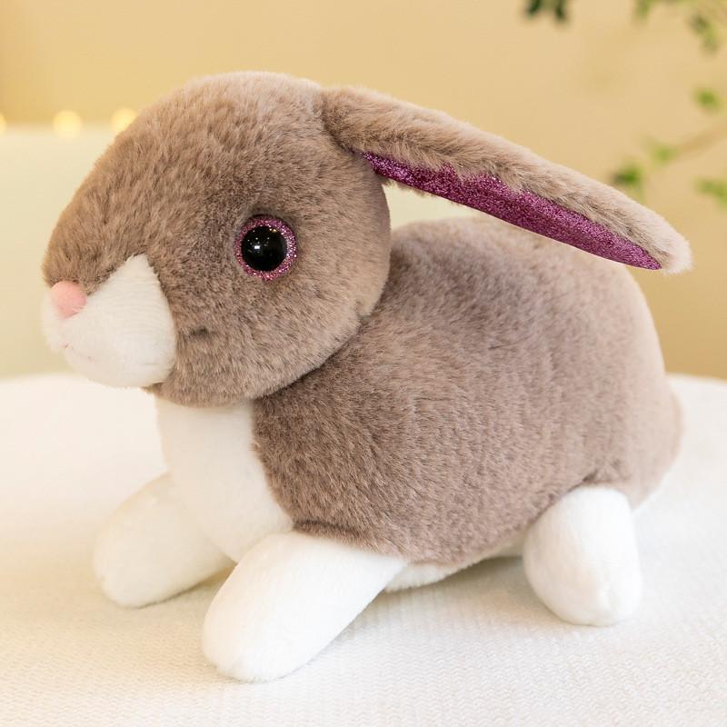 Charming White Bunny Plush Toy Perfect Stuffed Rabbit Doll Gift Children For
