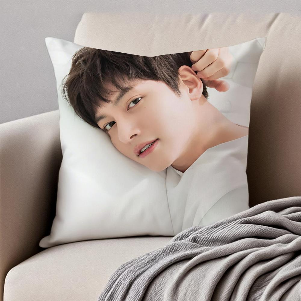 

Handsome Versatile Korean Actor JJi Changwoo Cushion Cover Pillowcase Antidustmite Invisible Zipper Short Plush Sofa Cushion 30X30cm
