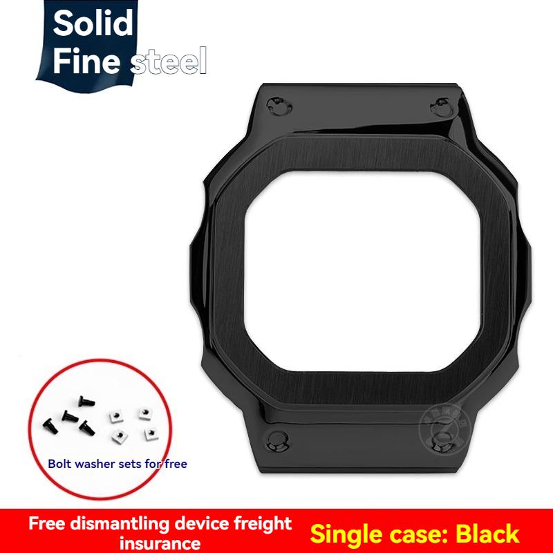 Per serie G-SHOCK Casio DW-5600 GM-5600 GW-B5600 DW5600/60 GW-M5610 GA2100 cinturino bracciale in resina siliconica con catena