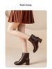 Bottes d'hiver luxueuses en cuir de vache pour femmes 2025: Antidérapant, Chaud, Confortable, Tendance, Plus Velours