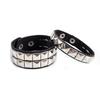 Bracelet à rivets uniques pour hommes, manchette large, Punk gothique Rock unisexe, bijoux