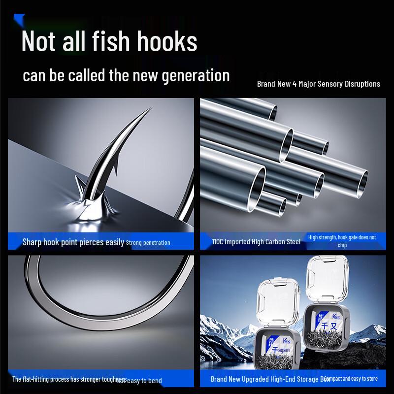 Weituosen Chinu Barbed Fishing Hooks (100pcs)