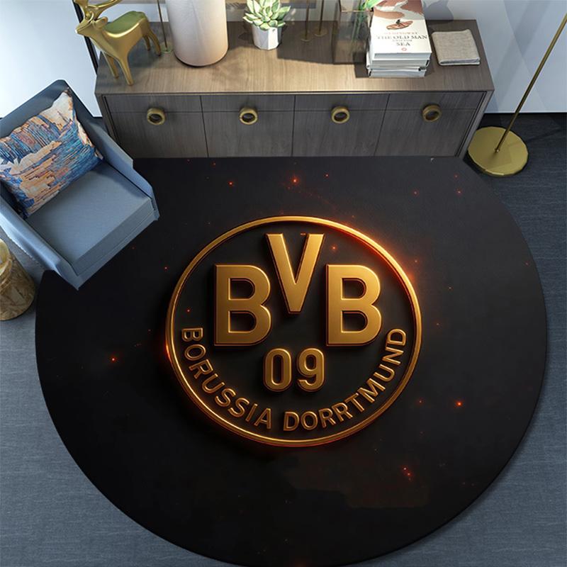 BVB092 Round Area Rug,Carpet Rug for Living Room Bedroom Sofa Playroom Decor,Non-slip Floor Mat