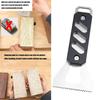 Multipurpose Surfaces Glues Applicator Tool Stainless Steel Serrated Edges Glues Scraping Spreader with Aluminum Handle
